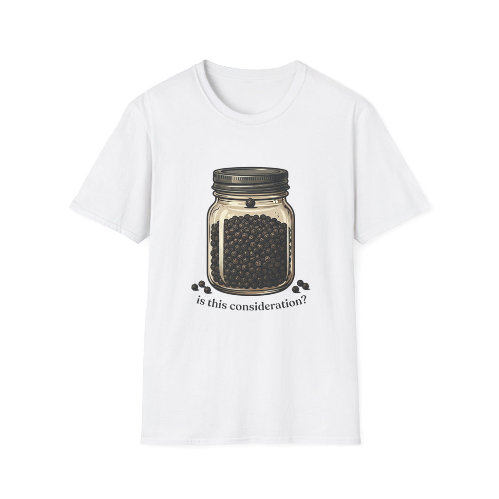 T-Shirt — Peppercorn - Consideration - Legal Humor Tee