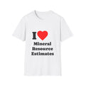 T-Shirt — I Heart Mineral Resource Estimates - Legal Humor Tee