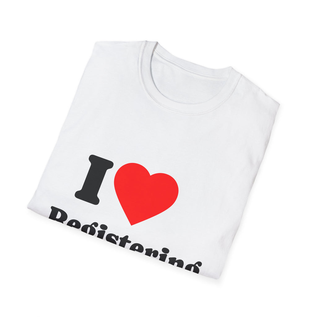 T-Shirt — I Heart Registering on Title - Legal Humor Tee