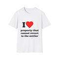 T-Shirt — I Heart Property that cannot revert to the settlor - Legal Humor Tee